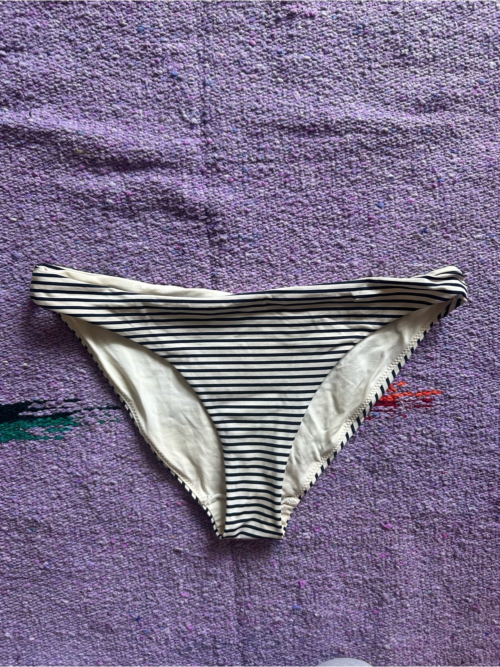 Striped H&M Bikini Bottoms — Navy & White